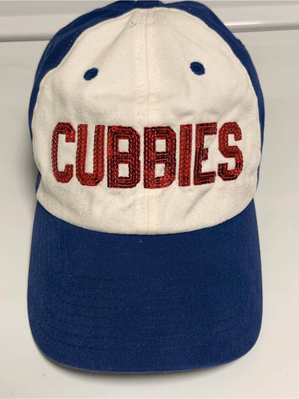 PINK Victoria Secret Cubs baseball sequin hat